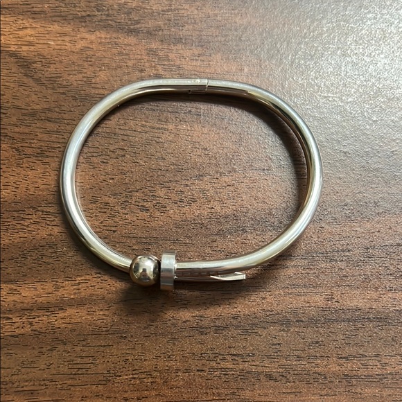 Stainless Steel Nail Bangle Bracelet - Picture 5 of 6